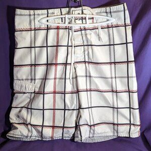 Mossimo black and red checked swimsuit